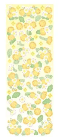 Orange Daisy Stickers